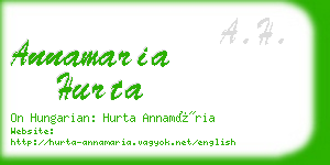 annamaria hurta business card